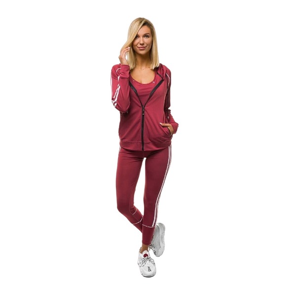 Kimberly.c Dresses & Skirts - Women’s Burgundy Track Suit Set